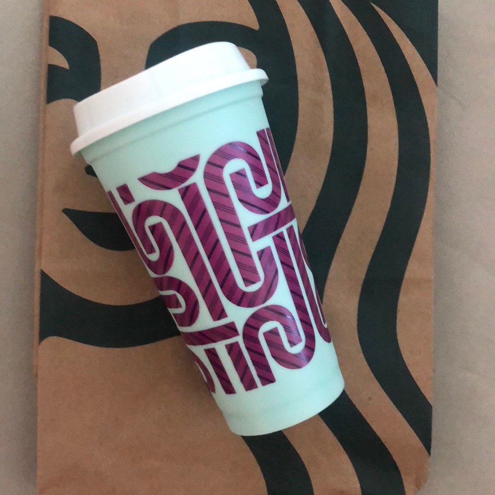 Starbucks candy cane holiday color changing cup nwt